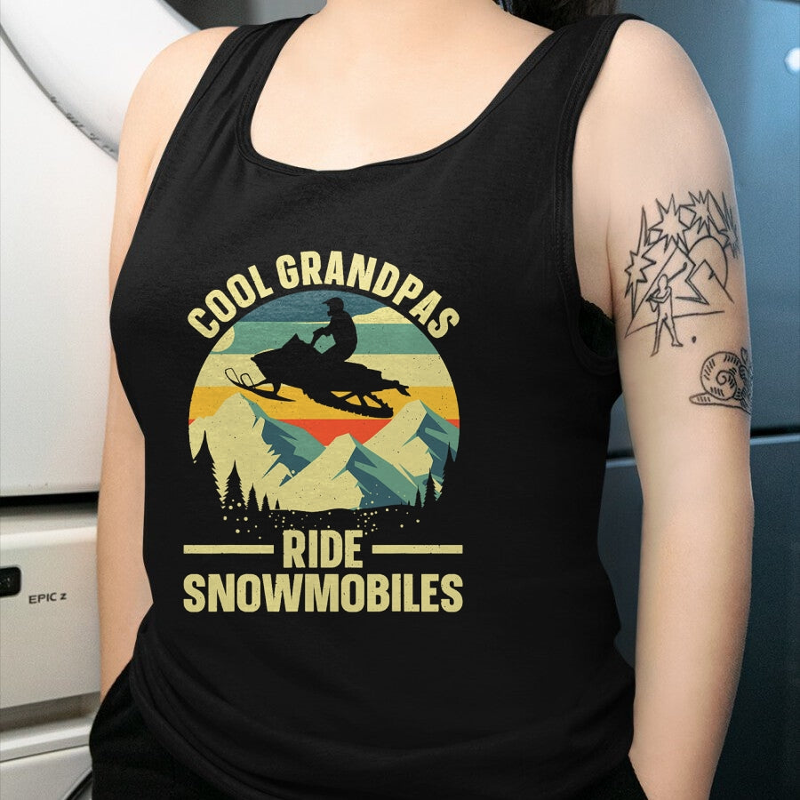 Best Grandpa Shirt, Proud Grandpa Unisex T-Shirt/Hoodie/Sweatshirt HLT00 - Cool Snowmobile Art For Men Grandpa Snowmobiling Snowmobile T-Shirt