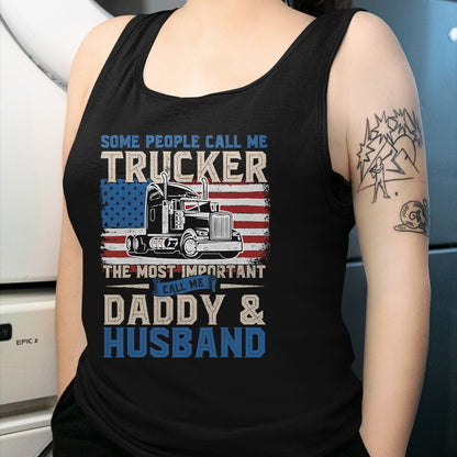 Best Truck Driver Life Shirt, Funny Trucker UnisexT-Shirt/Hoodie/Sweatshirt HLT00 - Semi Truck Driver, Trucker Daddy, Husband, US American Flag T-Shirt