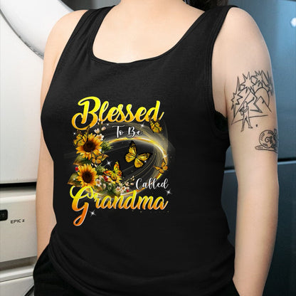 Best Grandma Shirt, Proud Grandma Unisex T-Shirt/Hoodie/Sweatshirt HLT00 - Blessed to be called Grandma Sunflower Lovers Grandma T-Shirt