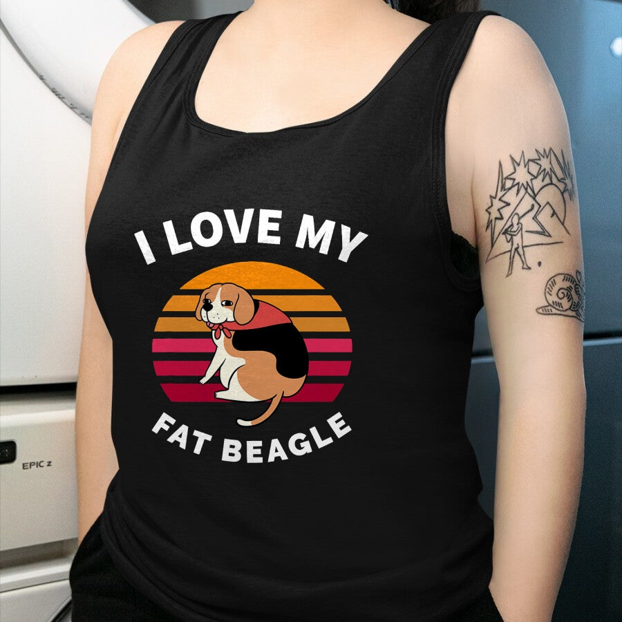 Dog Love Shirt, Dog Lover Gift T-Shirt/Hoodie/Sweatshirt HLT00 - I Love My Fat Beagle - Beagle Dog T-Shirt (1)