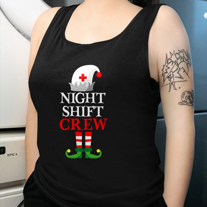 Funny Nurse Shirt, Nurse Unisex T-Shirt/Hoodie/Sweatshirt HLT00 - Elf Nursing Shirt Women, Christmas Nurse Night Shift Crew T-Shirt