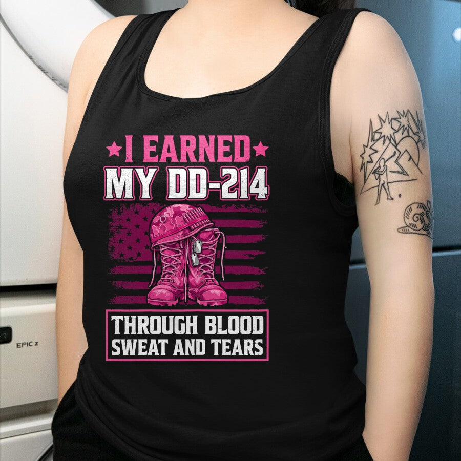 Proud Veteran Shirt, Funny Veteran UnisexT-Shirt/Hoodie/Sweatshirt HLT00 - Female Veteran T-Shirt