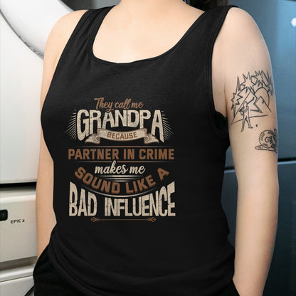 Best Grandpa Shirt, Proud Grandpa Unisex T-Shirt/Hoodie/Sweatshirt HLT00 - Funny Grandpa, Partner in Crime Phrase, Granddad Humor T-Shirt (1)