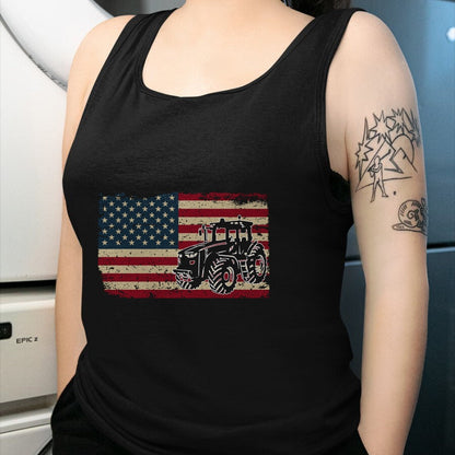 Best Farmer Life Shirt, Funny Farmer UnisexT-Shirt/Hoodie/Sweatshirt HLT00 - Farm Tractors USA Flag Patriotic Farming Gift Long Sleeve T-Shirt