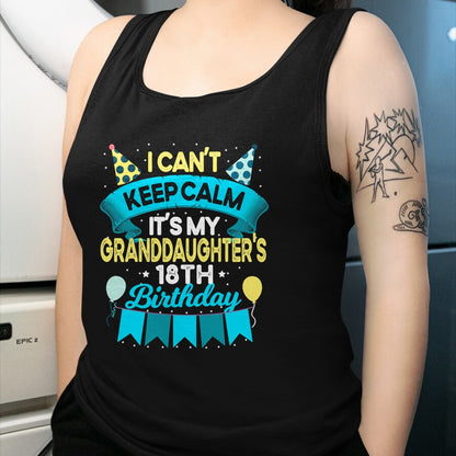 Best Grandpa Shirt, Proud Grandpa Unisex T-Shirt/Hoodie/Sweatshirt HLT00 -  It's My Granddaughter 18th Birthday Shirt Gift 18 Years Old T-Shirt