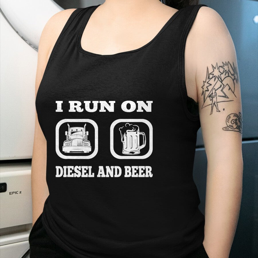 Best Truck Driver Life Shirt, Funny Trucker UnisexT-Shirt/Hoodie/Sweatshirt HLT00 - Truck Driver Saying Diesel & Beer Funny Trucker Lover T-Shirt