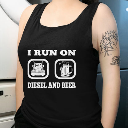 Best Truck Driver Life Shirt, Funny Trucker UnisexT-Shirt/Hoodie/Sweatshirt HLT00 - Truck Driver Saying Diesel & Beer Funny Trucker Lover T-Shirt