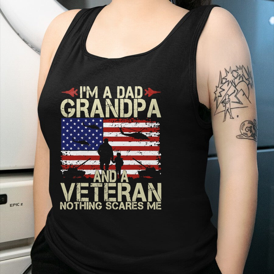 Best Grandpa Shirt, Proud Grandpa Unisex T-Shirt/Hoodie/Sweatshirt HLT00 - I'm A Dad Grandpa And Veteran Fathers Day Papa Grandpa Gifts T-Shirt