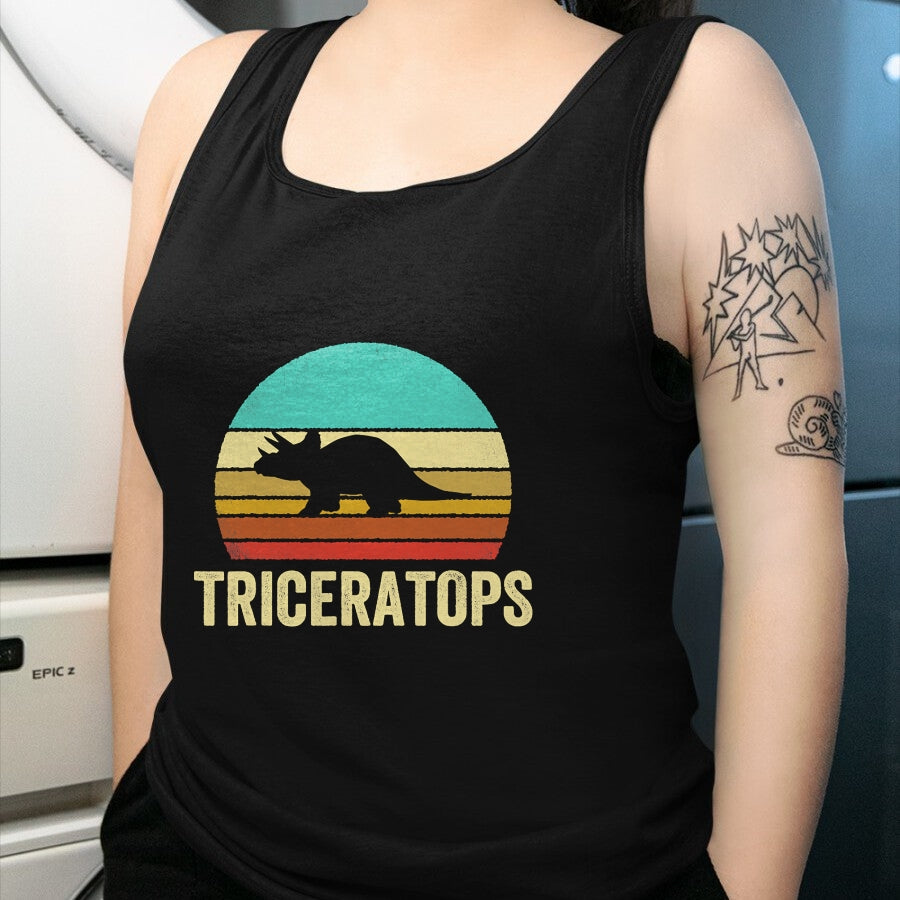 Best Dinosaur Lover Shirt, Funny Dinosaur UnisexT-Shirt/Hoodie/Sweatshirt HLT00 - Vintage Triceratops Shirt Sunset Dinosaur T-Shirt