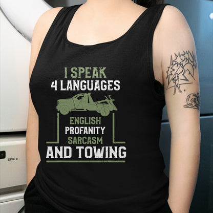Best Truck Driver Life Shirt, Funny Trucker UnisexT-Shirt/Hoodie/Sweatshirt HLT00 - Tow Truck Giftz & More Tow Truck Driver Funny T-Shirt - Black, Small