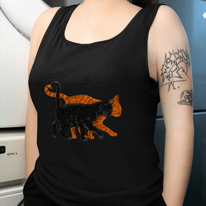 Cat Love Shirt, Funny Cat Lover Gift UnisexT-Shirt/Hoodie/Sweatshirt HLT00 - Black Cat Orange Cat Heart Tail Love T-Shirt