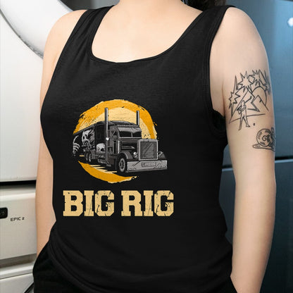Best Truck Driver Life Shirt, Funny Trucker UnisexT-Shirt/Hoodie/Sweatshirt HLT00 - Trucker Truck Driver Vintage Big Rig T-Shirt (1)