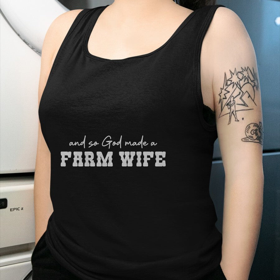 Best Farmer Life Shirt, Funny Farmer UnisexT-Shirt/Hoodie/Sweatshirt HLT00 - and So God Made A Farm Wife Women Girl Funny Farmer T-Shirt (1)