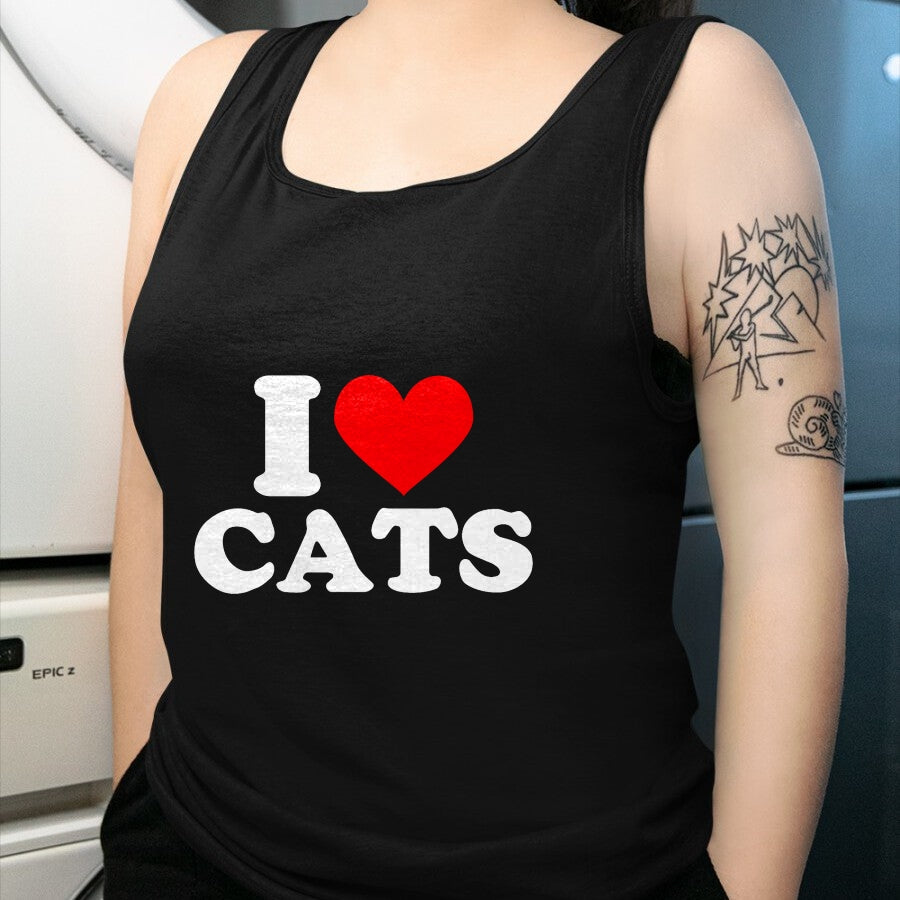 Cat Love Shirt, Funny Cat Lover Gift UnisexT-Shirt/Hoodie/Sweatshirt HLT00 - I Heart Cats - I Heart Cats I Love Cats T-Shirt