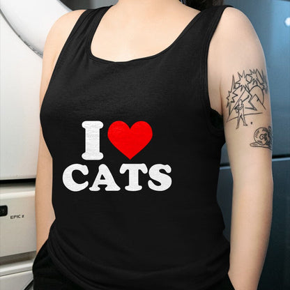Cat Love Shirt, Funny Cat Lover Gift UnisexT-Shirt/Hoodie/Sweatshirt HLT00 - I Heart Cats - I Heart Cats I Love Cats T-Shirt