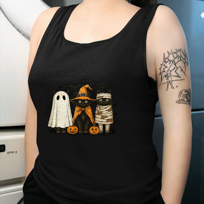 Cat Love Shirt, Funny Cat Lover Gift UnisexT-Shirt/Hoodie/Sweatshirt HLT00 - Retro Black Cat Witch Scary Halloween Pumpkin Women Men Kids T-Shirt