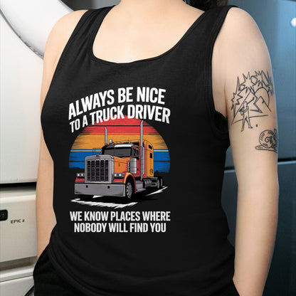Best Truck Driver Life Shirt, Funny Trucker UnisexT-Shirt/Hoodie/Sweatshirt HLT00 - Best Truck Driver Art for Men Dad Women Trucking CDL Trucker T-Shirt (1)