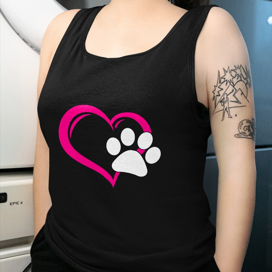 Cat Love Shirt, Funny Cat Lover Gift UnisexT-Shirt/Hoodie/Sweatshirt HLT00 - Cute I Love My Dog Puppy Cat Paw Heart T-Shirt