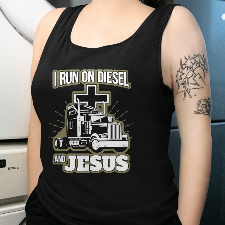 Best Truck Driver Life Shirt, Funny Trucker UnisexT-Shirt/Hoodie/Sweatshirt HLT00 - Jesus Truck Driver Christian Trucker T-Shirt, Men, Black, 3X-Large