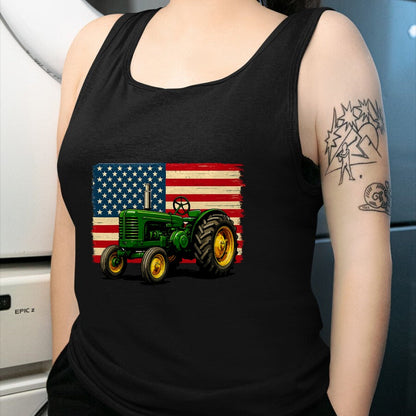 Best Farmer Life Shirt, Funny Farmer UnisexT-Shirt/Hoodie/Sweatshirt HLT00 - Farmer Tractor USA Flag 4th of July T-Shirt