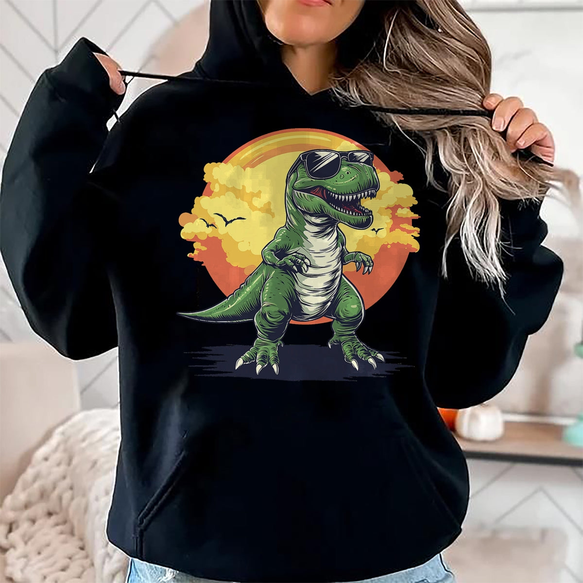 Best Dinosaur Lover Shirt, Funny Dinosaur UnisexT-Shirt/Hoodie/Sweatshirt HLT00 - Trex Dinosaur Dino Wearing Sunglasses Funny Graphic T-Shirt