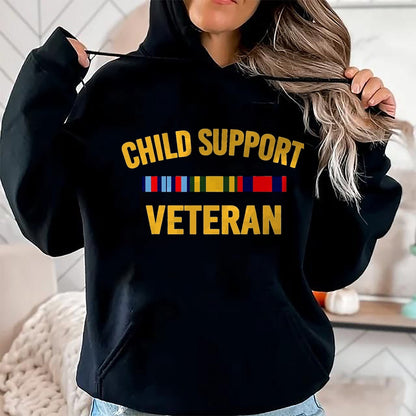 Proud Veteran Shirt, Funny Veteran UnisexT-Shirt/Hoodie/Sweatshirt HLT00 - Child Support Veteran Shirts Patriots Veteran Flag T-Shirt, Men, Black, 3X-Large