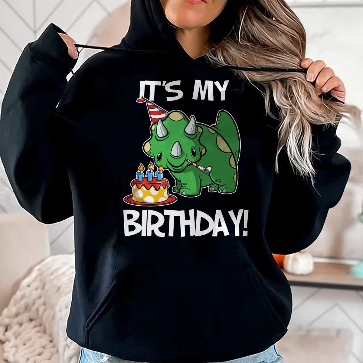 Best Dinosaur Lover Shirt, Funny Dinosaur UnisexT-Shirt/Hoodie/Sweatshirt HLT00 - OKAI Birthday Tees Unisex-Kids Triceratops Dinosaur Birthday T-Shirt, Black, Small