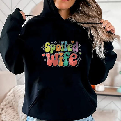 Best Wife Shirt, Wife and Husband Unisex T-Shirt/Hoodie/Sweatshirt HLT00 - Gift for wife T shirt, spoiled wife   Funny Wife Spoiled Wife Sweatshirt