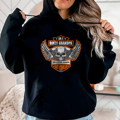 Best Grandpa Shirt, Proud Grandpa Unisex T-Shirt/Hoodie/Sweatshirt HLT00 - Funny I'm a Biker Grandpa like a Normal Grandpa But Cooler T-Shirt