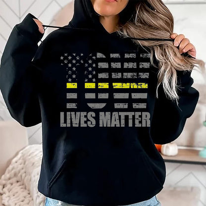 Best Truck Driver Life Shirt, Funny Trucker UnisexT-Shirt/Hoodie/Sweatshirt HLT00 - Tow Lives Matter Thin Yellow Line Tow Truck Driver Shirt T-Shirt, Men, Black, X-Large