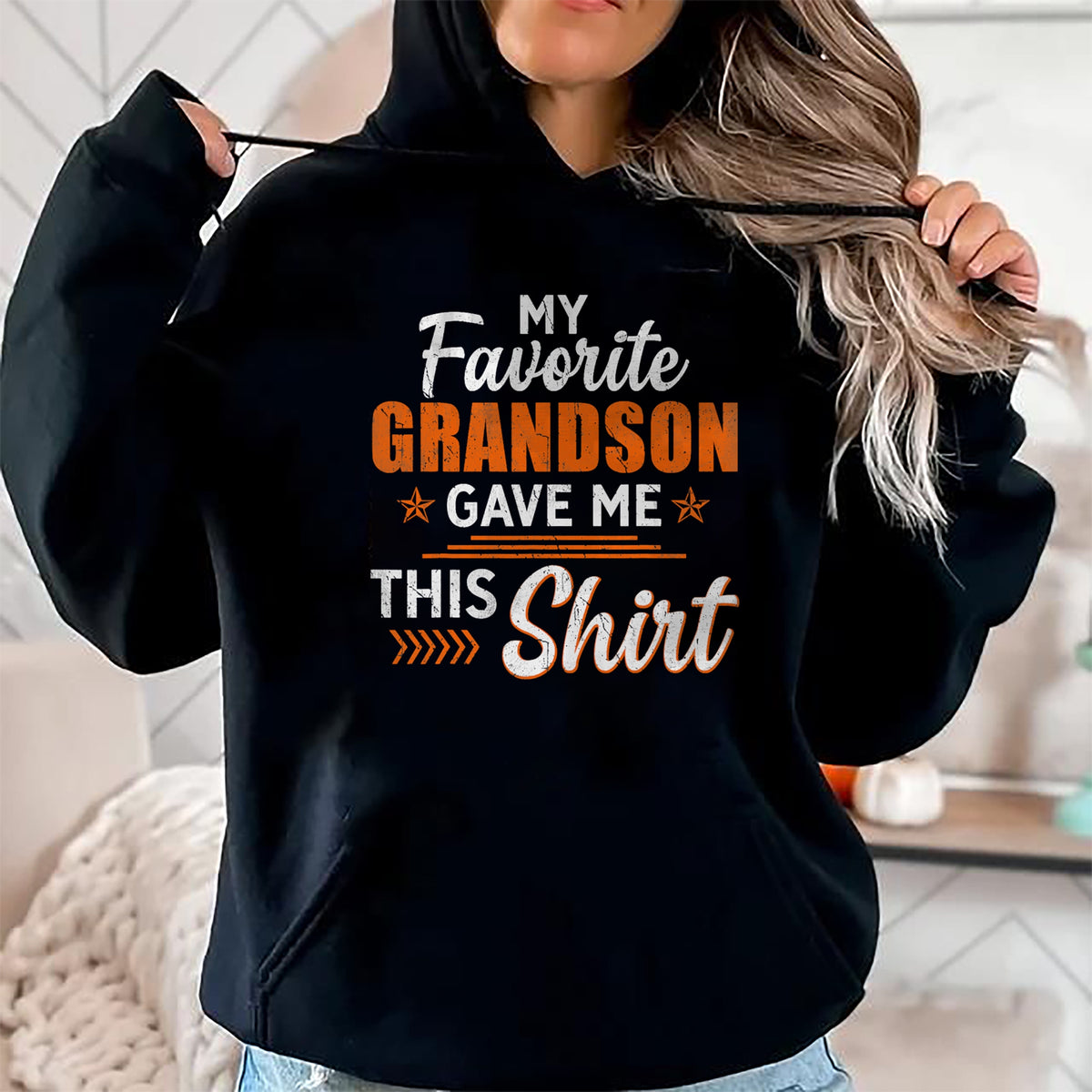 Best Grandpa Shirt, Proud Grandpa Unisex T-Shirt/Hoodie/Sweatshirt HLT00 - My Favorite Grandson Gave Me This Shirt Funny Grandpa T-Shirt