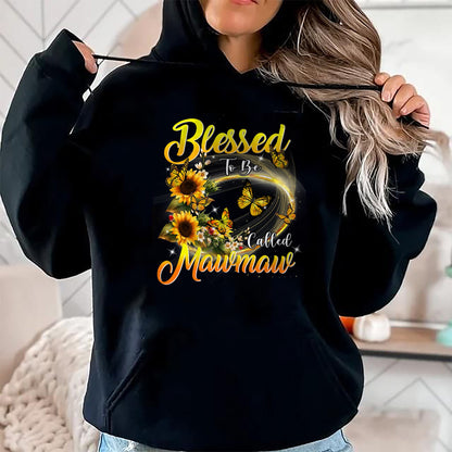 Best Grandma Shirt, Proud Grandma Unisex T-Shirt/Hoodie/Sweatshirt HLT00 - Blessed to be called Mawmaw Shirt Sunflower Lovers Grandma T-Shirt