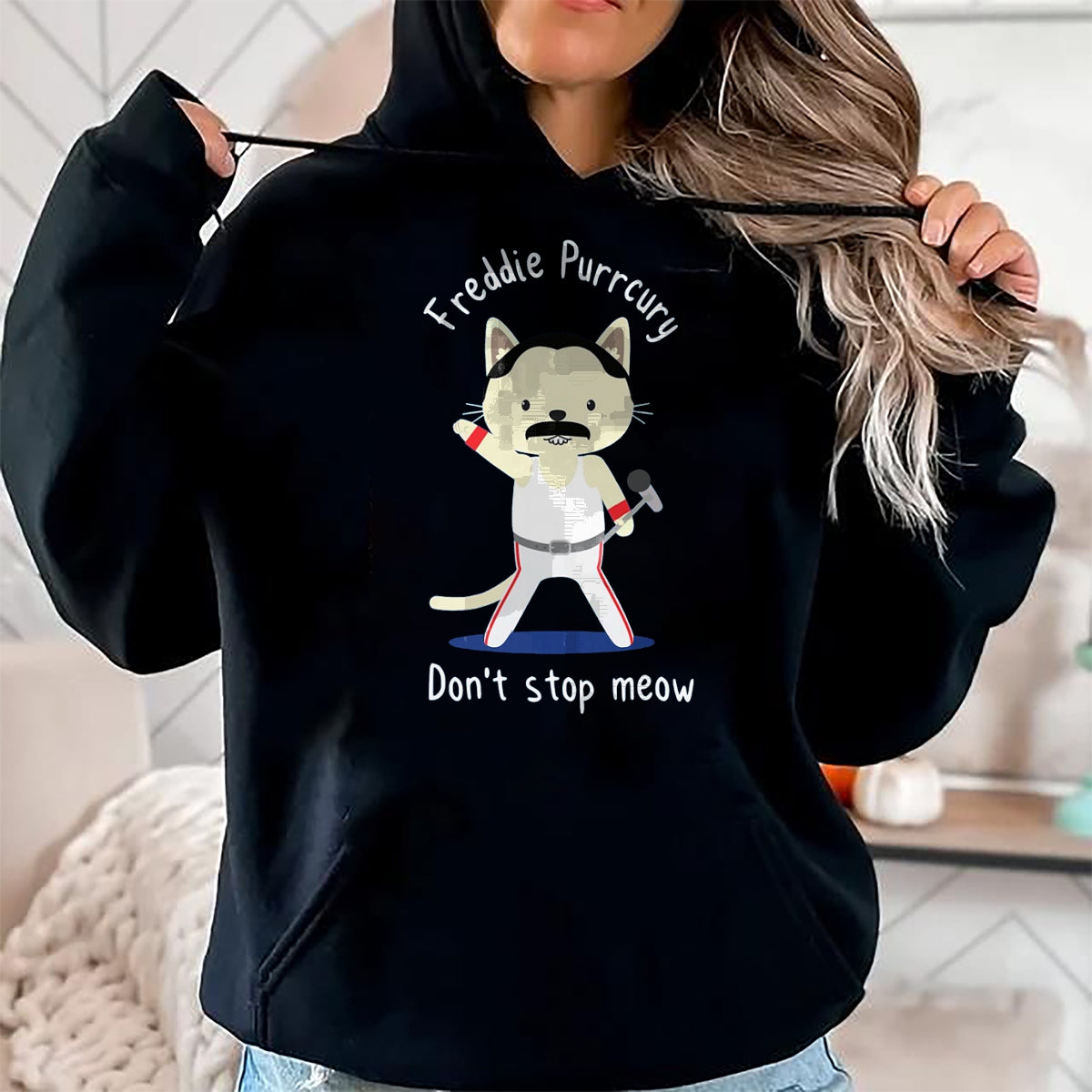 Cat Love Shirt, Funny Cat Lover Gift UnisexT-Shirt/Hoodie/Sweatshirt HLT00 - Don_t Stop Meow Freddie Purrcury Tshirt Gift for Women Men T-Shirt