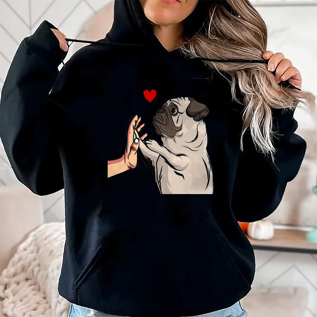 Dog Love Shirt, Dog Lover Gift T-Shirt/Hoodie/Sweatshirt HLT00 - Pug Love Funny Dog Lover Owner Girls Gift T-Shirt