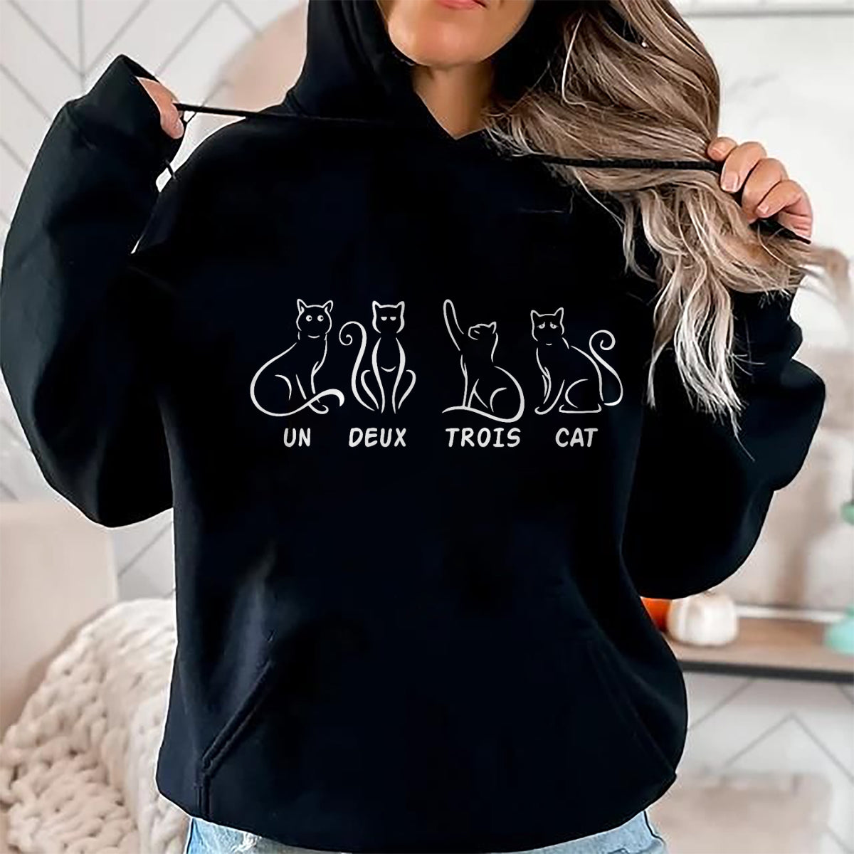 Cat Love Shirt, Funny Cat Lover Gift UnisexT-Shirt/Hoodie/Sweatshirt HLT00 - Un Deux Trois Cat - Cats, Rentents, House Tiger T-Shirt
