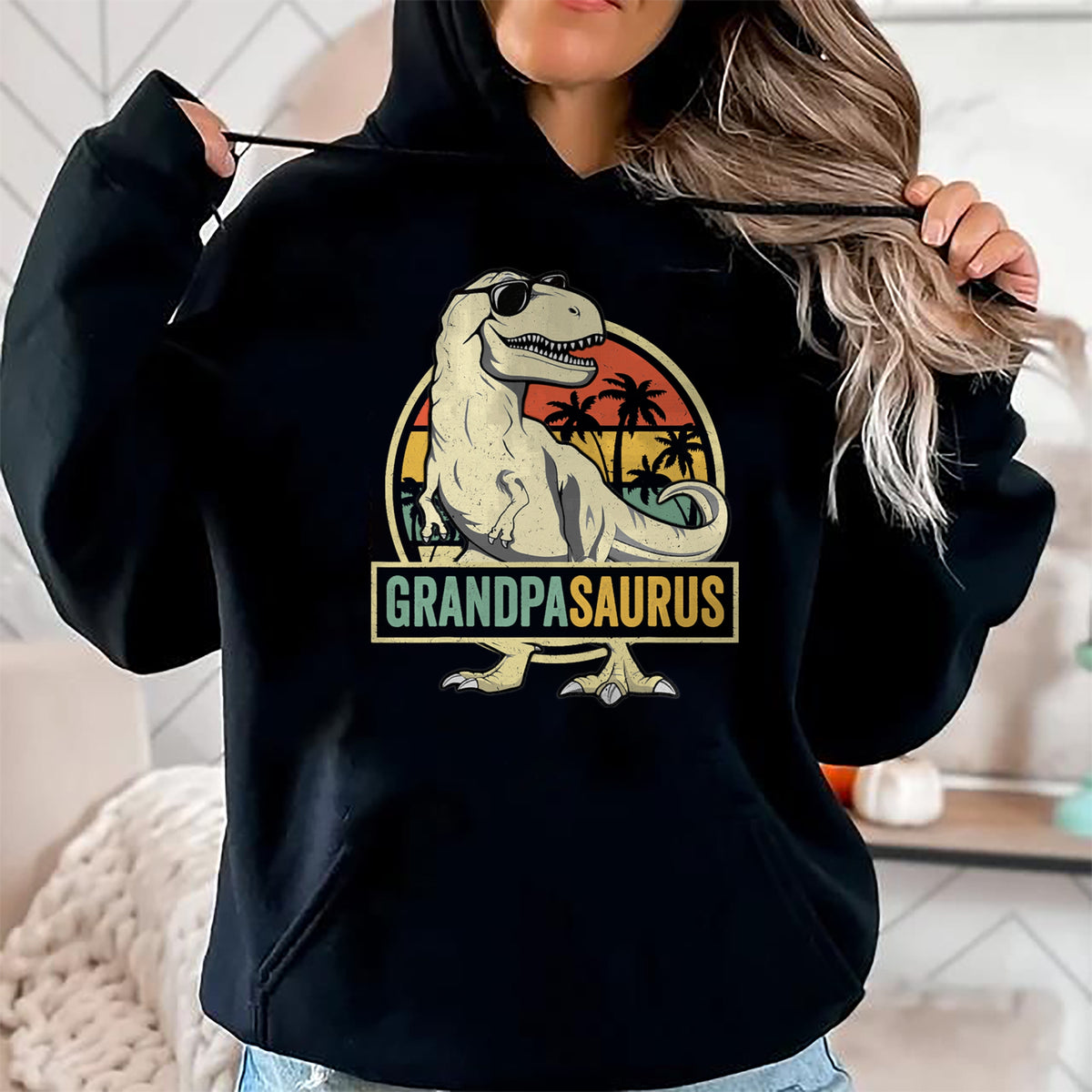 Best Grandpa Shirt, Proud Grandpa Unisex T-Shirt/Hoodie/Sweatshirt HLT00 - Grandpasaurus T Rex Dinosaur Grandpa Saurus Family Matching T-Shirt (1)