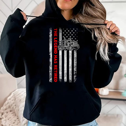 Best Truck Driver Life Shirt, Funny Trucker UnisexT-Shirt/Hoodie/Sweatshirt HLT00 - Retired Truck Driver - Patriotic Trucker - American Flag T-Shirt