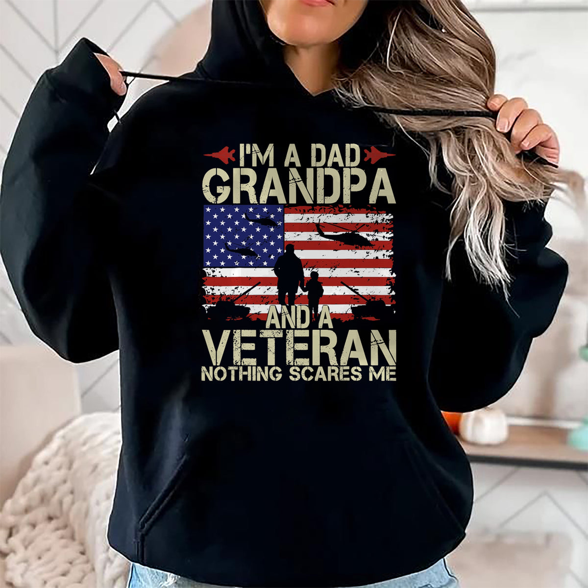 Best Grandpa Shirt, Proud Grandpa Unisex T-Shirt/Hoodie/Sweatshirt HLT00 - I'm A Dad Grandpa And Veteran Fathers Day Papa Grandpa Gifts T-Shirt