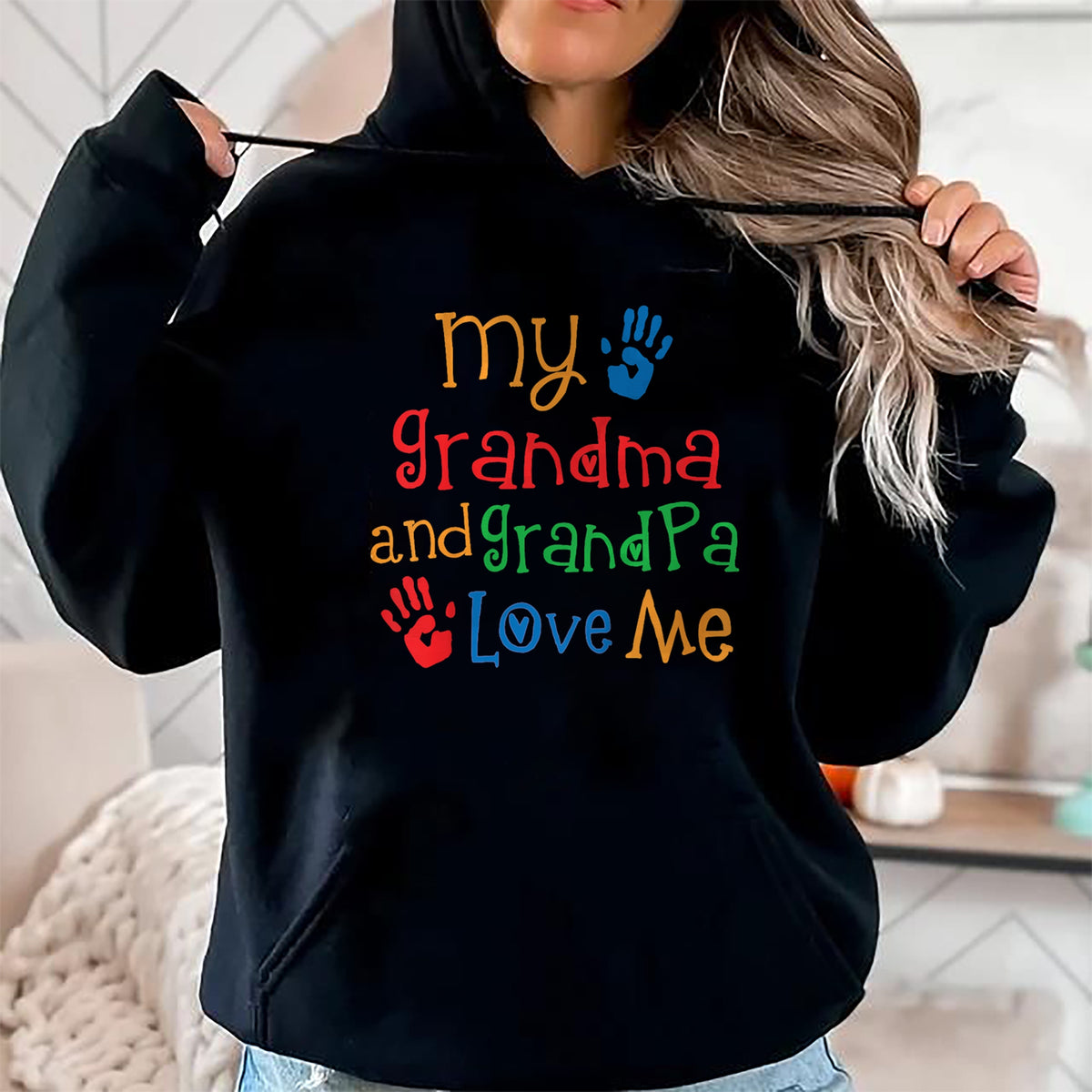Best Grandpa Shirt, Proud Grandpa Unisex T-Shirt/Hoodie/Sweatshirt HLT00 - Grandma And Grandpa Love Me T-shirt Grandchild Tee T-Shirt