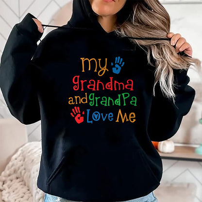 Best Grandpa Shirt, Proud Grandpa Unisex T-Shirt/Hoodie/Sweatshirt HLT00 - Grandma And Grandpa Love Me T-shirt Grandchild Tee T-Shirt