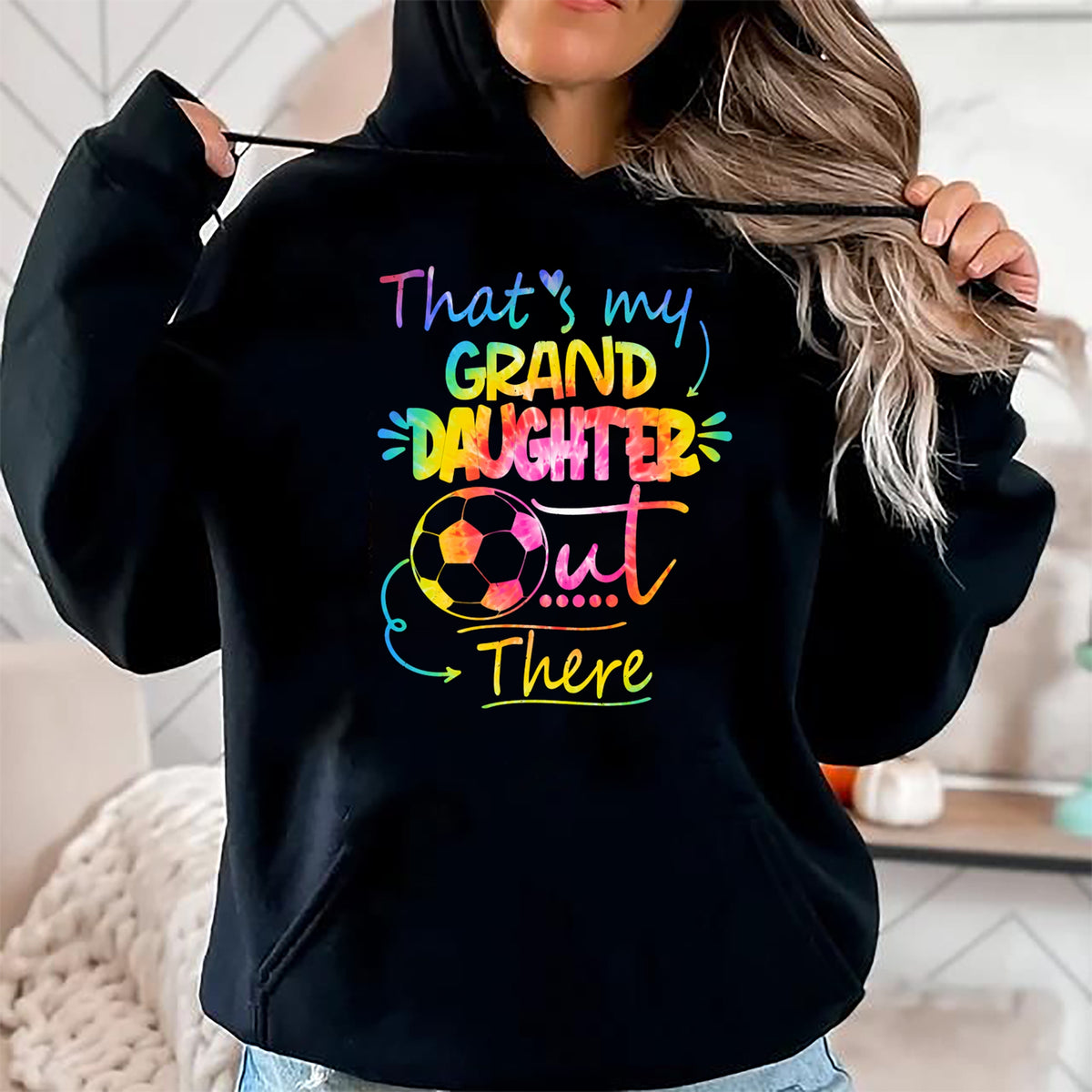 Best Grandpa Shirt, Proud Grandpa Unisex T-Shirt/Hoodie/Sweatshirt HLT00 - That's My Granddaughter Out There Soccer Grandma Grandpa Long Sleeve T-Shirt