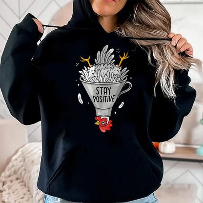 Best Farmer Life Shirt, Funny Farmer UnisexT-Shirt/Hoodie/Sweatshirt HLT00 - Stay Positive Silly Upside-Down Funny Chicken Farmers T-Shirt