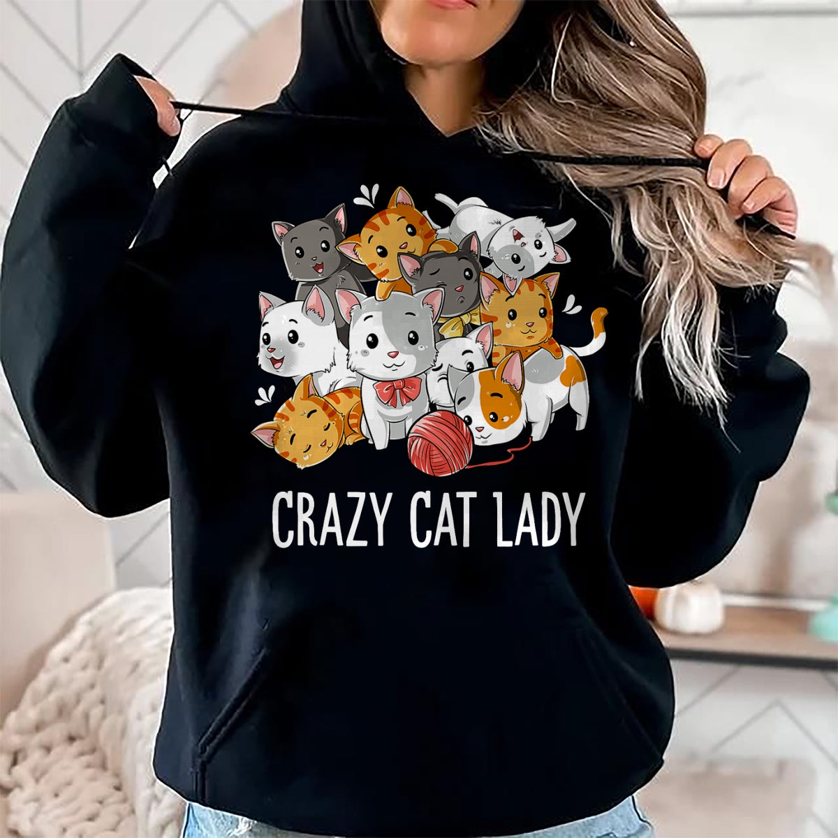 Cat Love Shirt, Funny Cat Lover Gift UnisexT-Shirt/Hoodie/Sweatshirt HLT00 - Crazy Cat Lady Funny Girls Women Kitty Kitten Animal Lover T-Shirt Small
