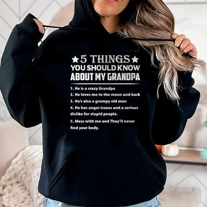 Best Grandpa Shirt, Proud Grandpa Unisex T-Shirt/Hoodie/Sweatshirt HLT00 - 5 Things You Know About My Grandpa He Is My Grandpa T-Shirt (1)