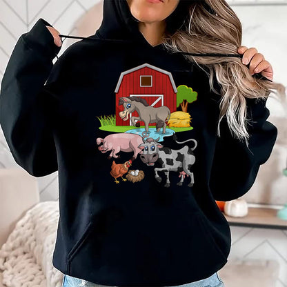 Best Farmer Life Shirt, Funny Farmer UnisexT-Shirt/Hoodie/Sweatshirt HLT00 - Donkey Pig Chicken Cow Agriculture Farm Animal T-Shirt