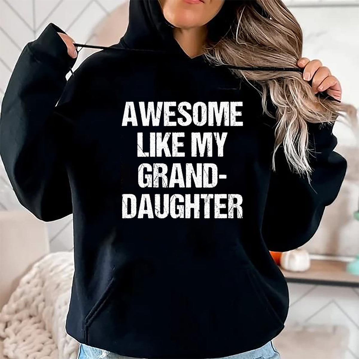 Best Grandpa Shirt, Proud Grandpa Unisex T-Shirt/Hoodie/Sweatshirt HLT00 -Awesome Like My Granddaughter Mother's Day Father's Day T-Shirt (1)