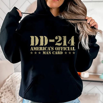 Proud Veteran Shirt, Funny Veteran UnisexT-Shirt/Hoodie/Sweatshirt HLT00 - DD-214 America_s Official Man Card Veteran Day Retro Army T-Shirt