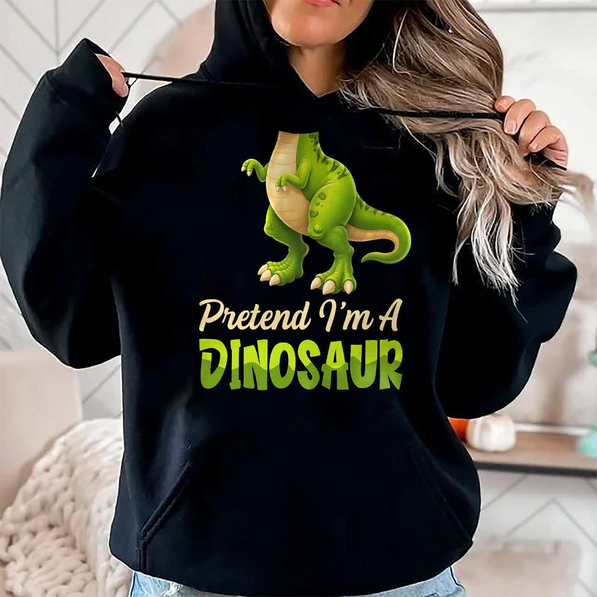 Best Dinosaur Lover Shirt, Funny Dinosaur UnisexT-Shirt/Hoodie/Sweatshirt HLT00 - Pretend I_m A Dinosaur Happy Halloween Costume Day Boys Kids T-Shirt (Copy)