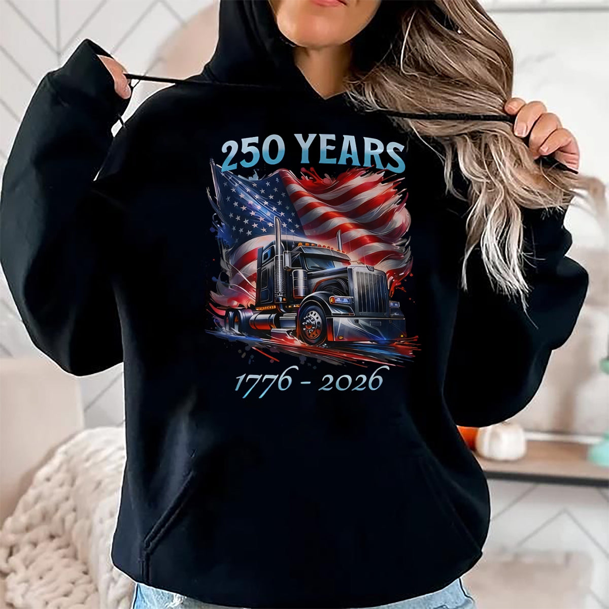 Best Truck Driver Life Shirt, Funny Trucker UnisexT-Shirt/Hoodie/Sweatshirt HLT00 - American Flag Semi Truck Patriotic Trucker Patriotism T-Shirt