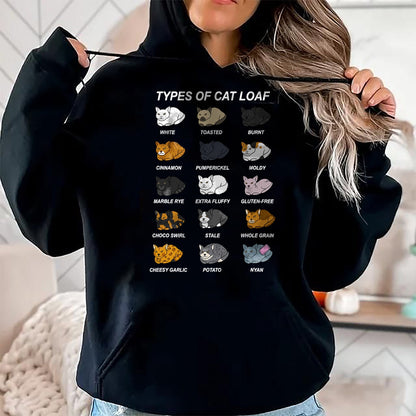 Cat Love Shirt, Funny Cat Lover Gift UnisexT-Shirt/Hoodie/Sweatshirt HLT00 - Cat Loaf Kitten Lover Funny Bread Baker Pastry Chef T-Shirt
